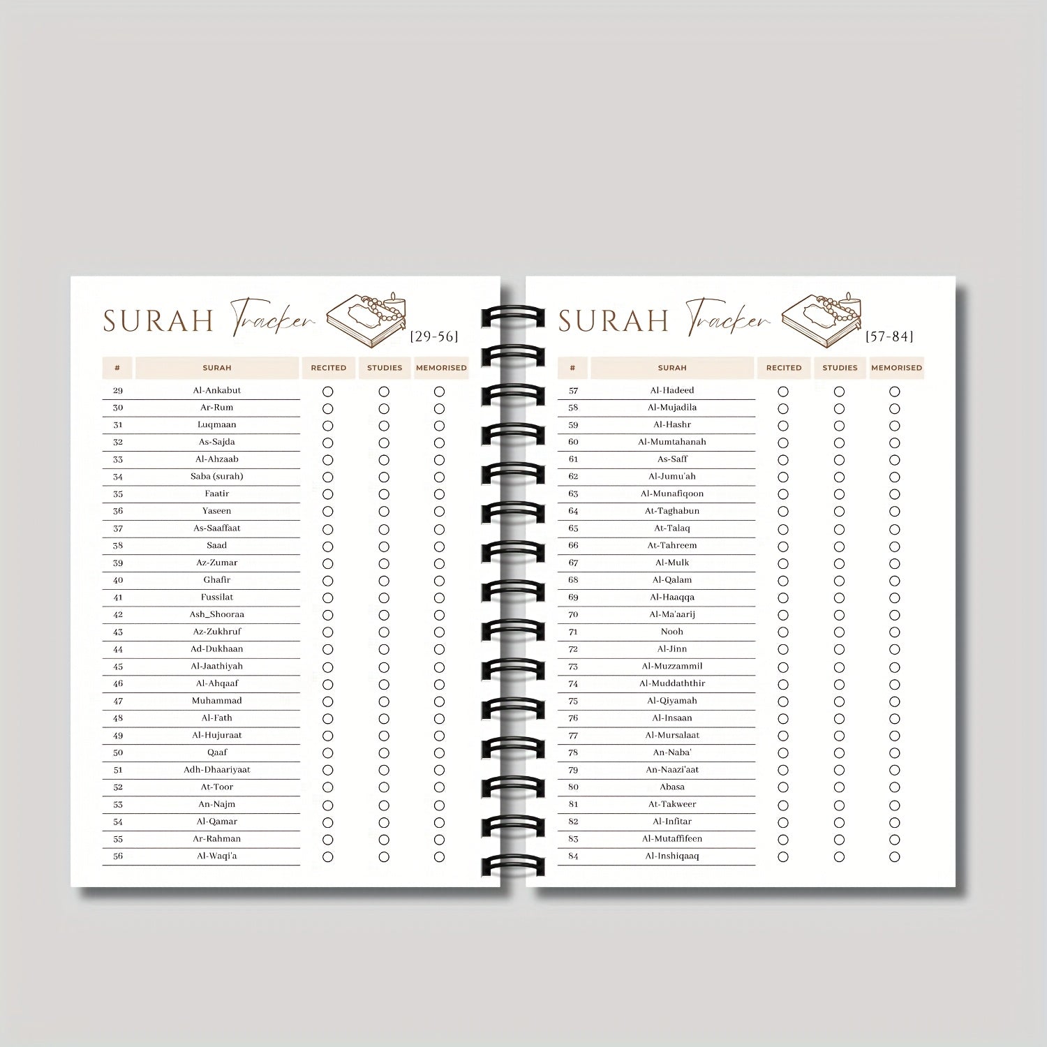 Quran Reflection Journal & Planner