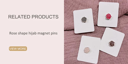 Matte Metal Magnet Hijab Muslim Scarf Hijab pins for Wome Macarone color Islamic Pinless Safety Headscarf Brooches Accessories
