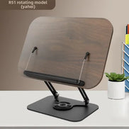 360-Degree Rotating Multi-Purpose Foldable Aluminum Alloy Bookend Comfortable Bookstand Bookshelf Table for Easy Reading