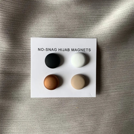Matte Metal Magnet Hijab Muslim Scarf Hijab pins for Wome Macarone color Islamic Pinless Safety Headscarf Brooches Accessories