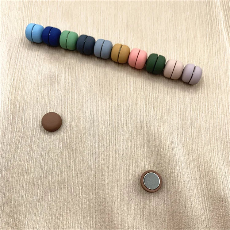 Matte Metal Magnet Hijab Muslim Scarf Hijab pins for Wome Macarone color Islamic Pinless Safety Headscarf Brooches Accessories