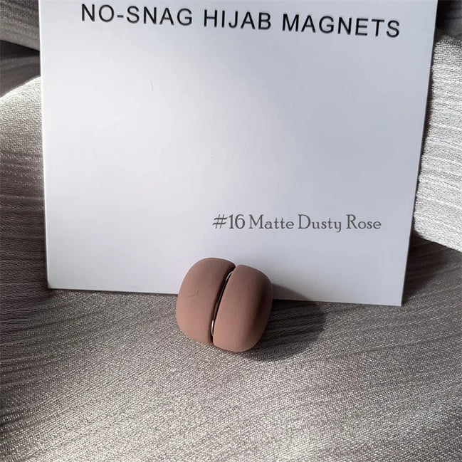Matte Metal Magnet Hijab Muslim Scarf Hijab pins for Wome Macarone color Islamic Pinless Safety Headscarf Brooches Accessories