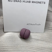Matte Metal Magnet Hijab Muslim Scarf Hijab pins for Wome Macarone color Islamic Pinless Safety Headscarf Brooches Accessories