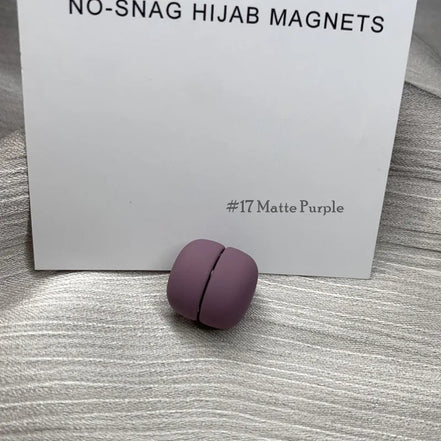 Matte Metal Magnet Hijab Muslim Scarf Hijab pins for Wome Macarone color Islamic Pinless Safety Headscarf Brooches Accessories